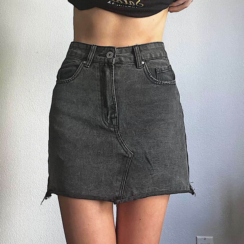Denim mini skirt